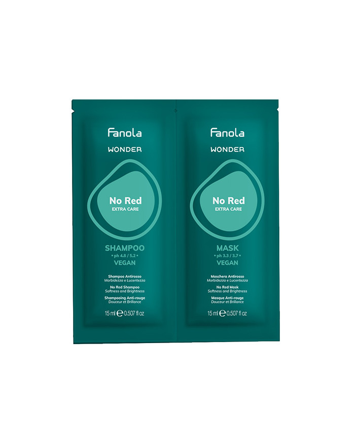 Sachette Champu+Mascarilla Anti-Rojo Wonder  Fanola 15Ml
