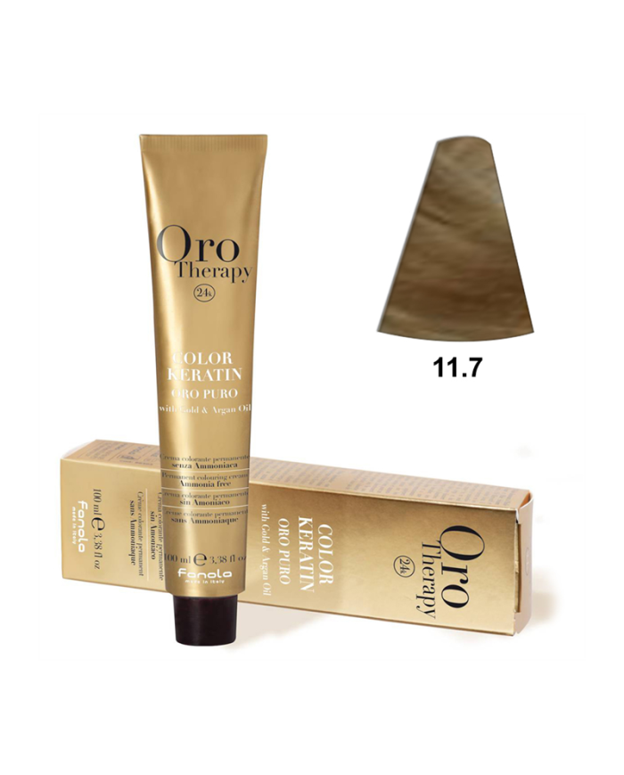 Color Keratin Oro Puro 11/7 Super Rubio Platino Irisado 100Ml