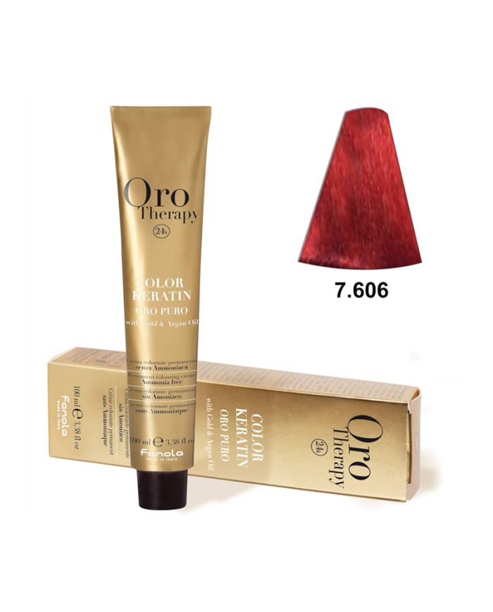 Color Keratin Oro Puro 7/606 Rubio Rojo Calido 100Ml