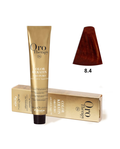 Color Keratin Oro Puro 8/4 Rubio Claro Cobre 100Ml
